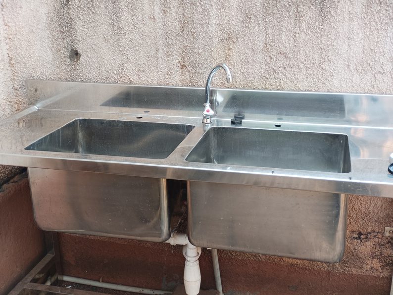 New sinks for washing up at the CarePoint