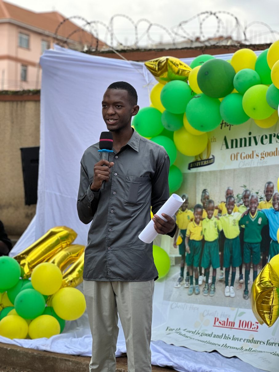 A speaker at the anniversary celebration